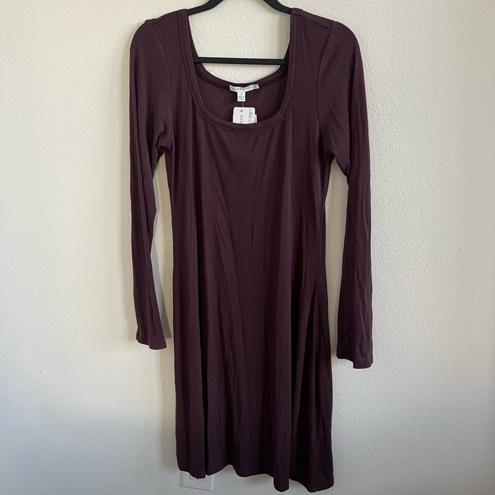 Threads 4 Thought Purple Long Sleeve Sheath Dress